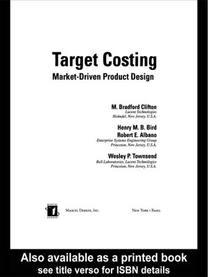 cover image of Target Costing